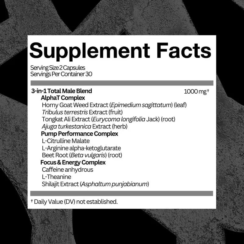 Total Male 3-in-1 Alpha Blend Vitality Nitric Oxide Cognitive Function
