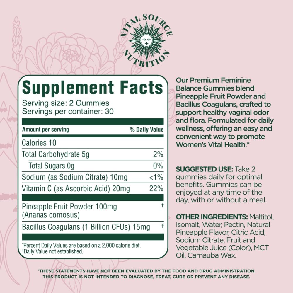 Vital Source Nutrition - Premium Feminine Balance Gummies