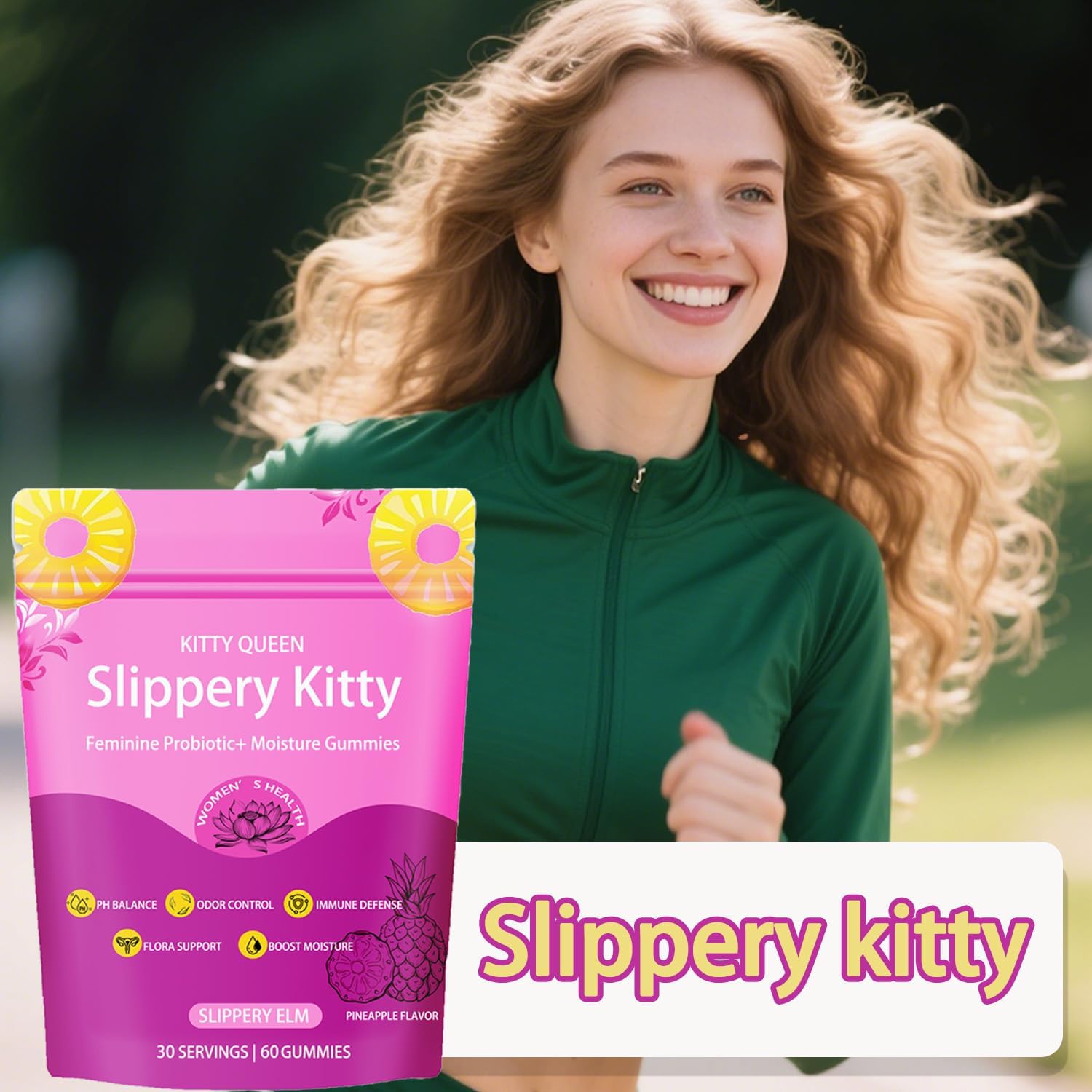 Slippery Kitty Feminine Probiotic + Moisture Gummies