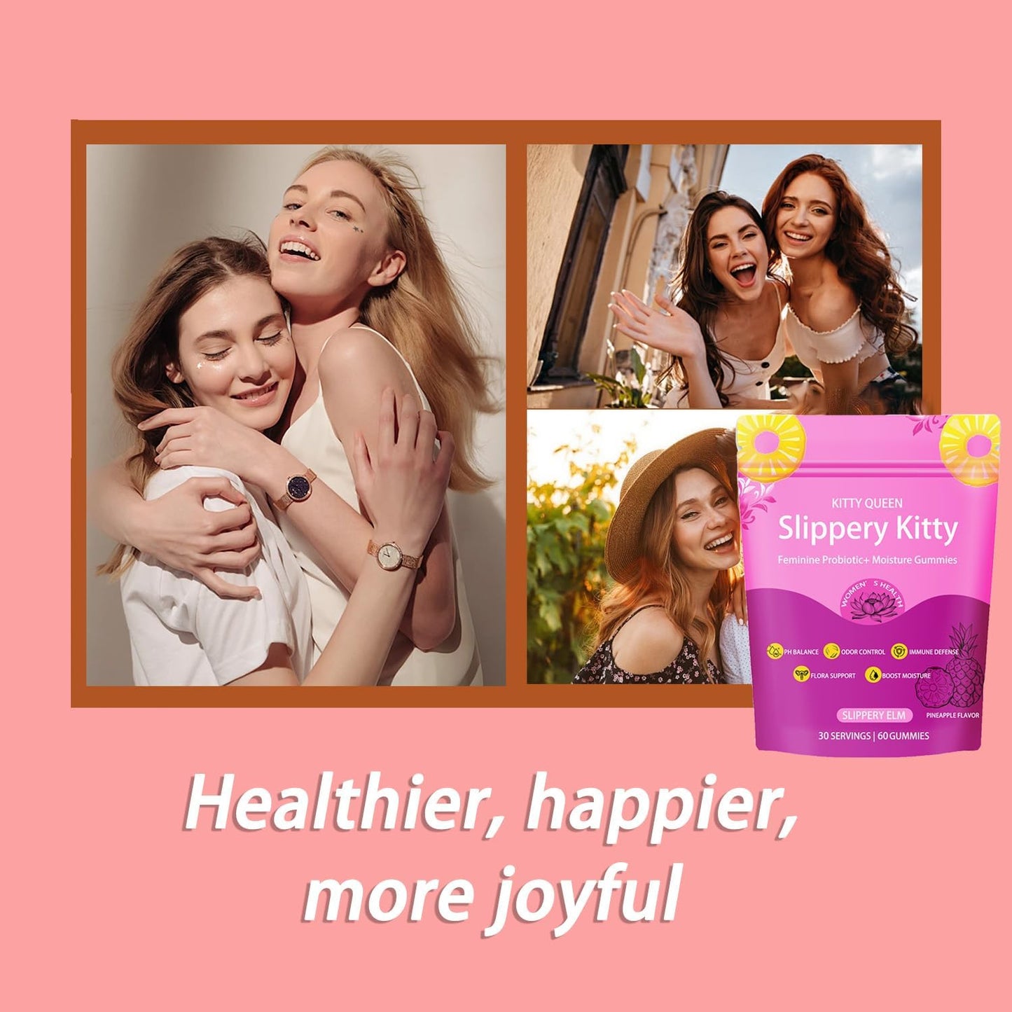 Slippery Kitty Feminine Probiotic + Moisture Gummies