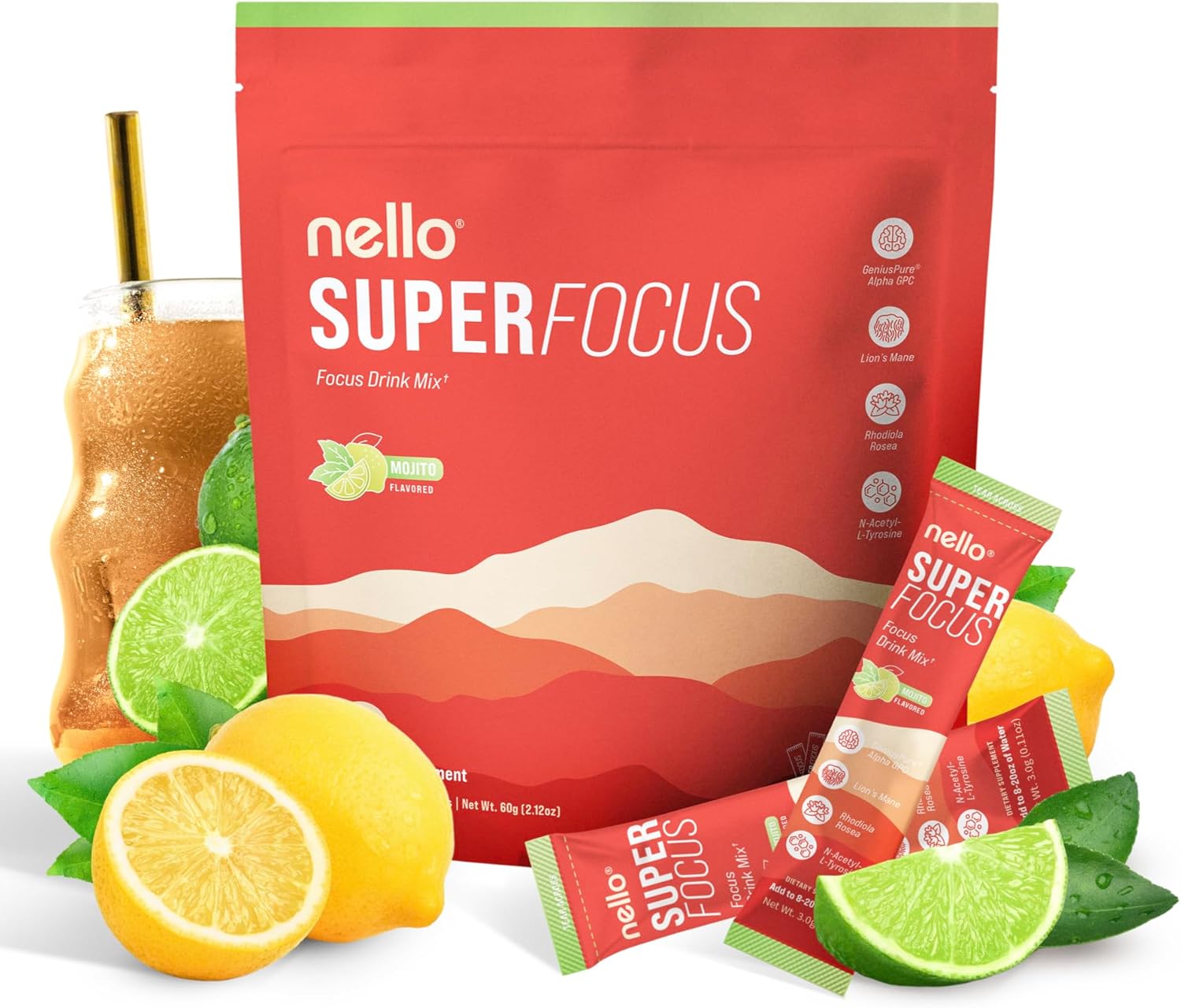 Nello SuperFocus Focus Drink Mix