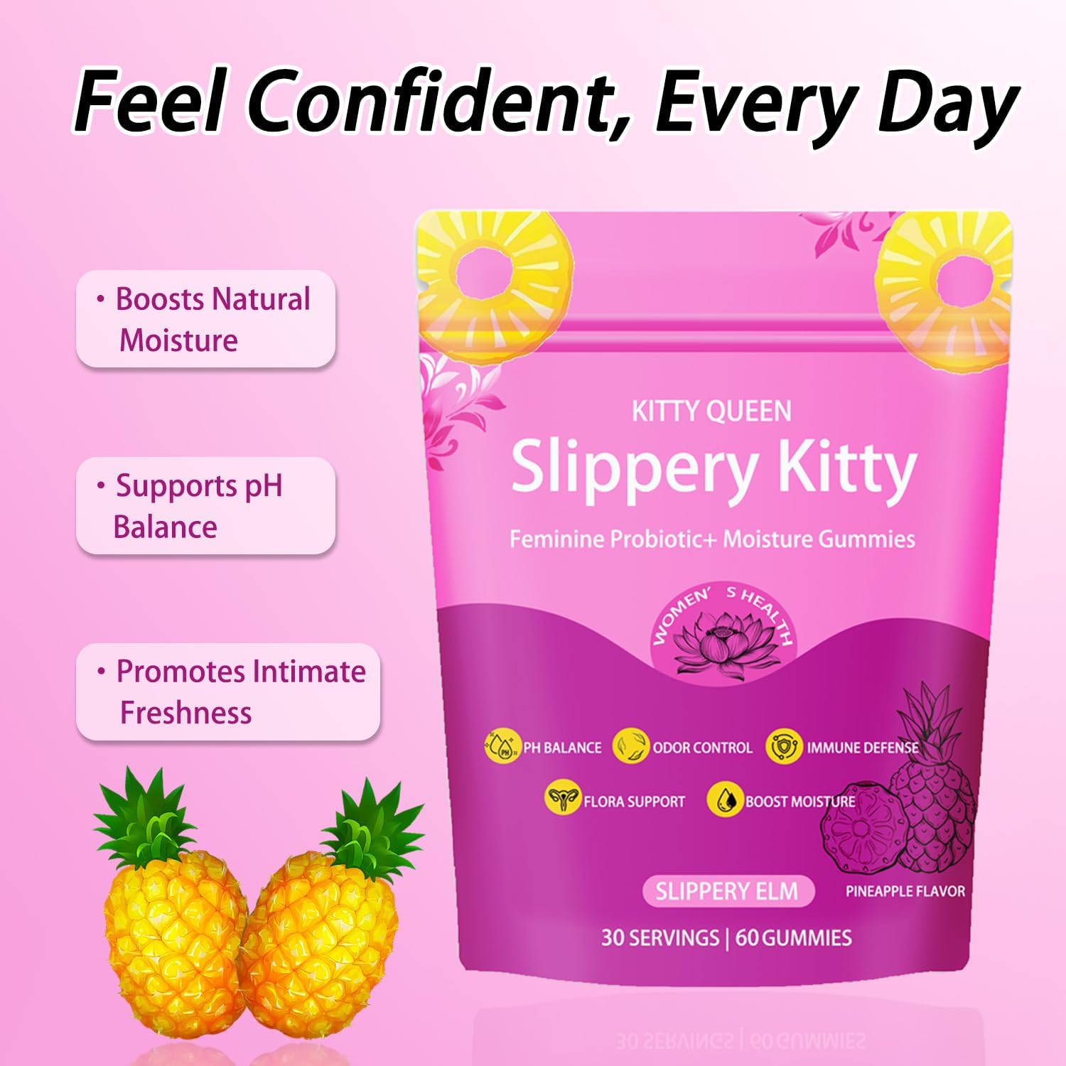 Slippery Kitty Feminine Probiotic + Moisture Gummies