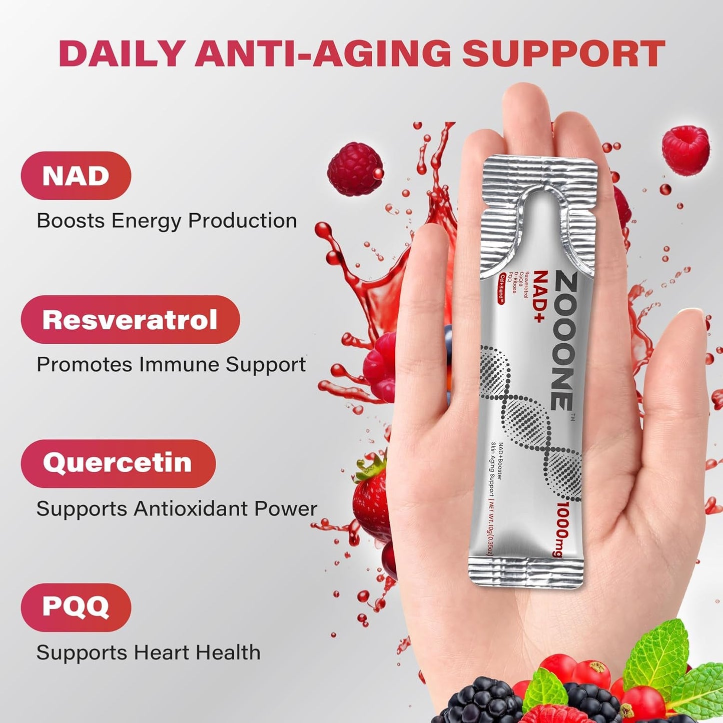 ZOOONE NAD+ Supplement with Resveratrol