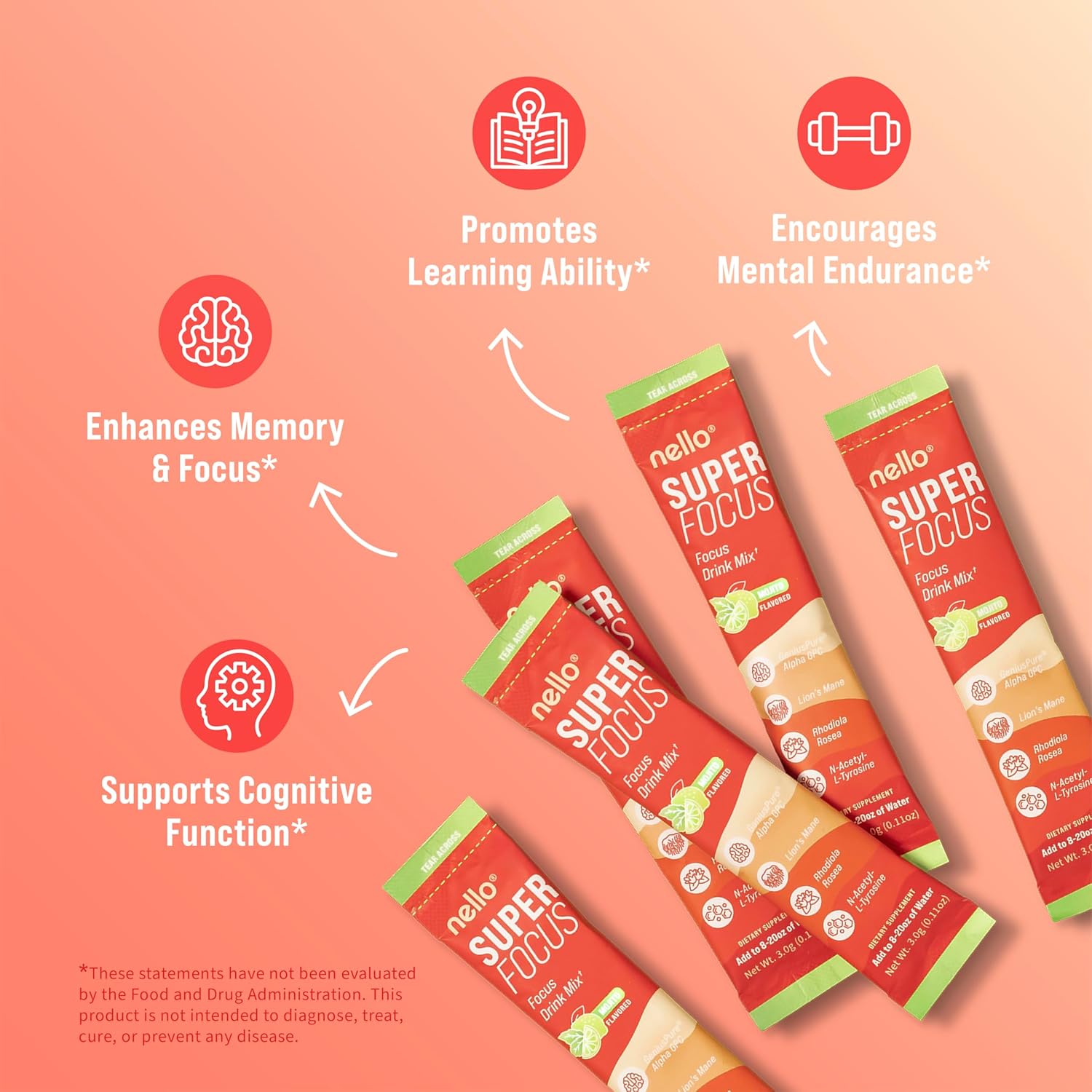 Nello SuperFocus Focus Drink Mix