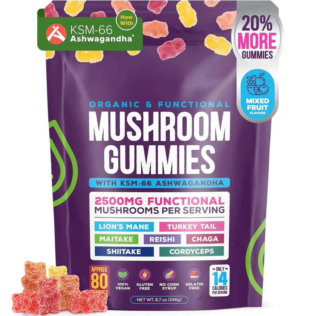 Mushroom Gummies with Ashwagandha